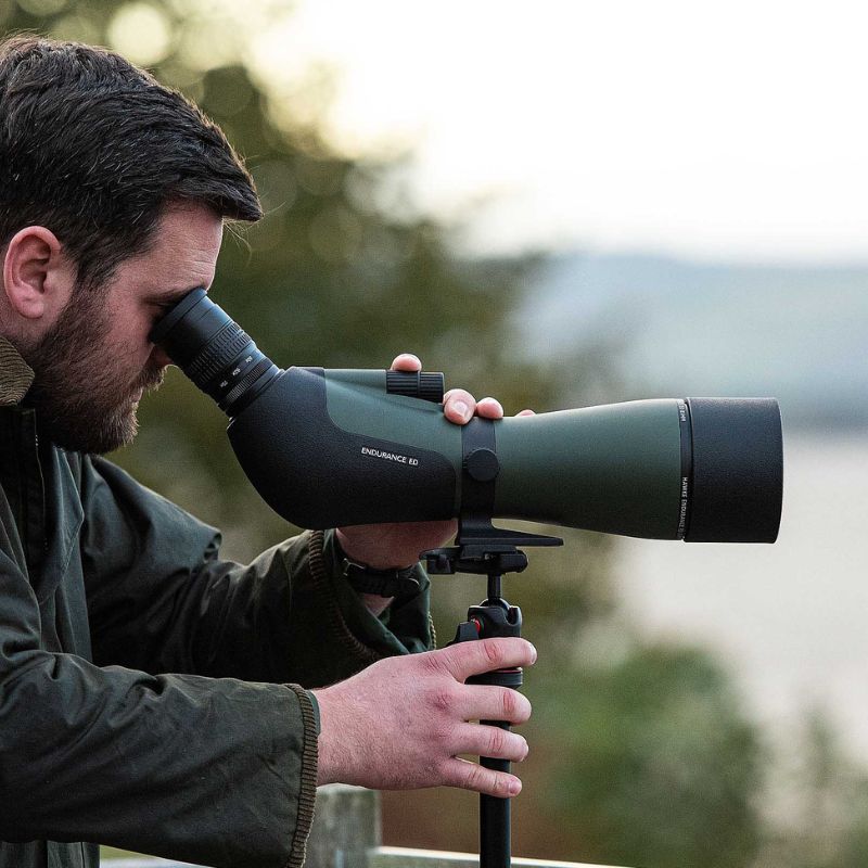 Spotter scope on a tripod